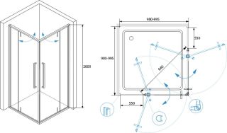 Душевой уголок RGW SV-33